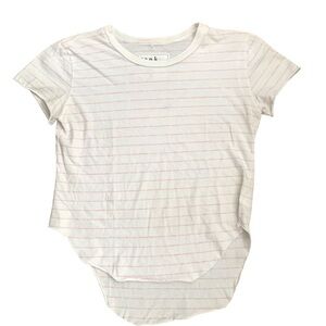 Frank & Eileen Theo Perfect Tee Light Pink and White Stripe. Size S.